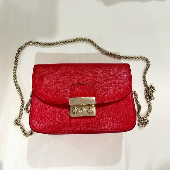 TouTou | Bags | Gorgeous Red Chain Crossbody Bag | Poshmark